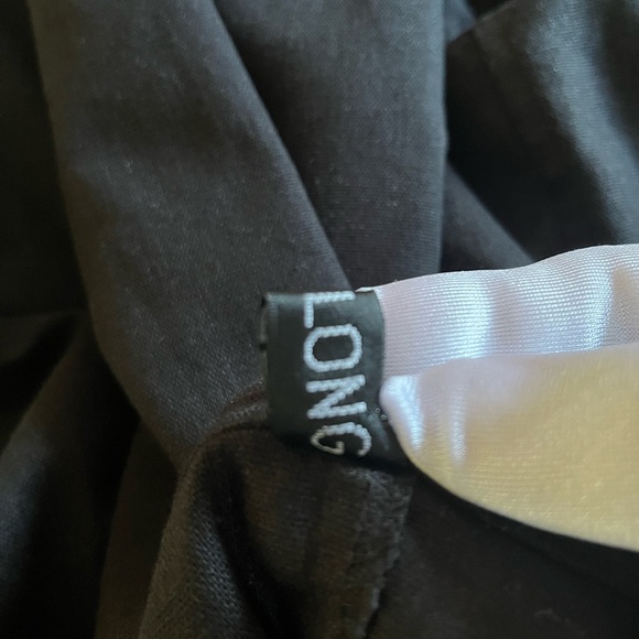 Xing Long Black Knotted Button Long Shirt, 5XL - Picture 5 of 12